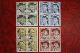 1990: 801-804 4er-Block ET. mit Gummi