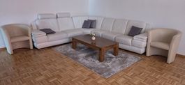 Weisse Leder-Sofagarnitur 