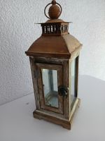 Laterne Holz Metall Landhausstil shabby chic, gebraucht