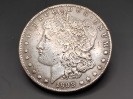 1892-s Morgan Silber Dollar