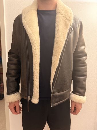 Schott Lederjacke braun Grösse XL
