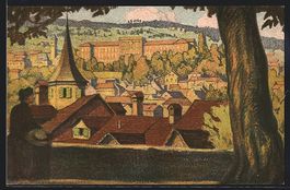 Ernst E.Schlatter: Zürich, Blick vom Li