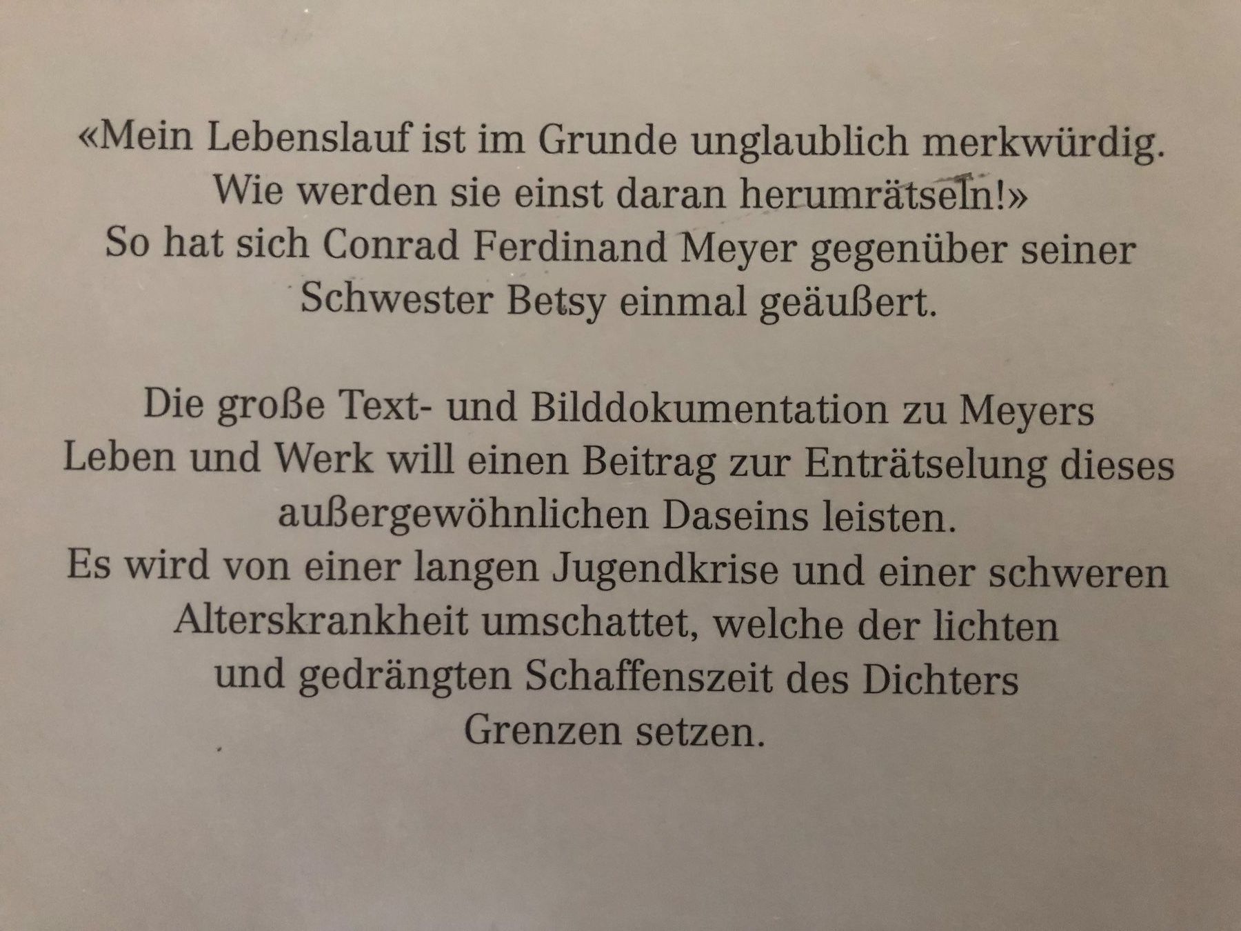 Libri: Conrad Ferdinand Meyer 1825 - 1898 – Usato da Pfäffikon ZH venduto da Wacardo 3