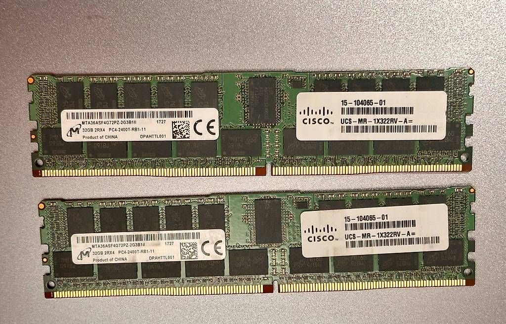 Memory / RAM: Micron 64GB DDR4 ECC RDIMM Server RAM | MTA36ASF4G72PZ-2G3B1 – Gebraucht aus Horn von Sevi_Buehler 2
