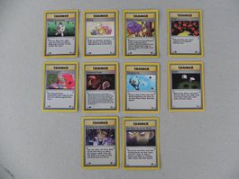 10 Pokémon Sammelkarte Jahr 1999 - 2000 Trainer Text Deutsch