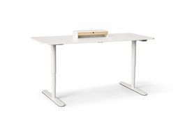 Elektrischer höhenverstellbarer Schreibtisch+Monitoraufsatz