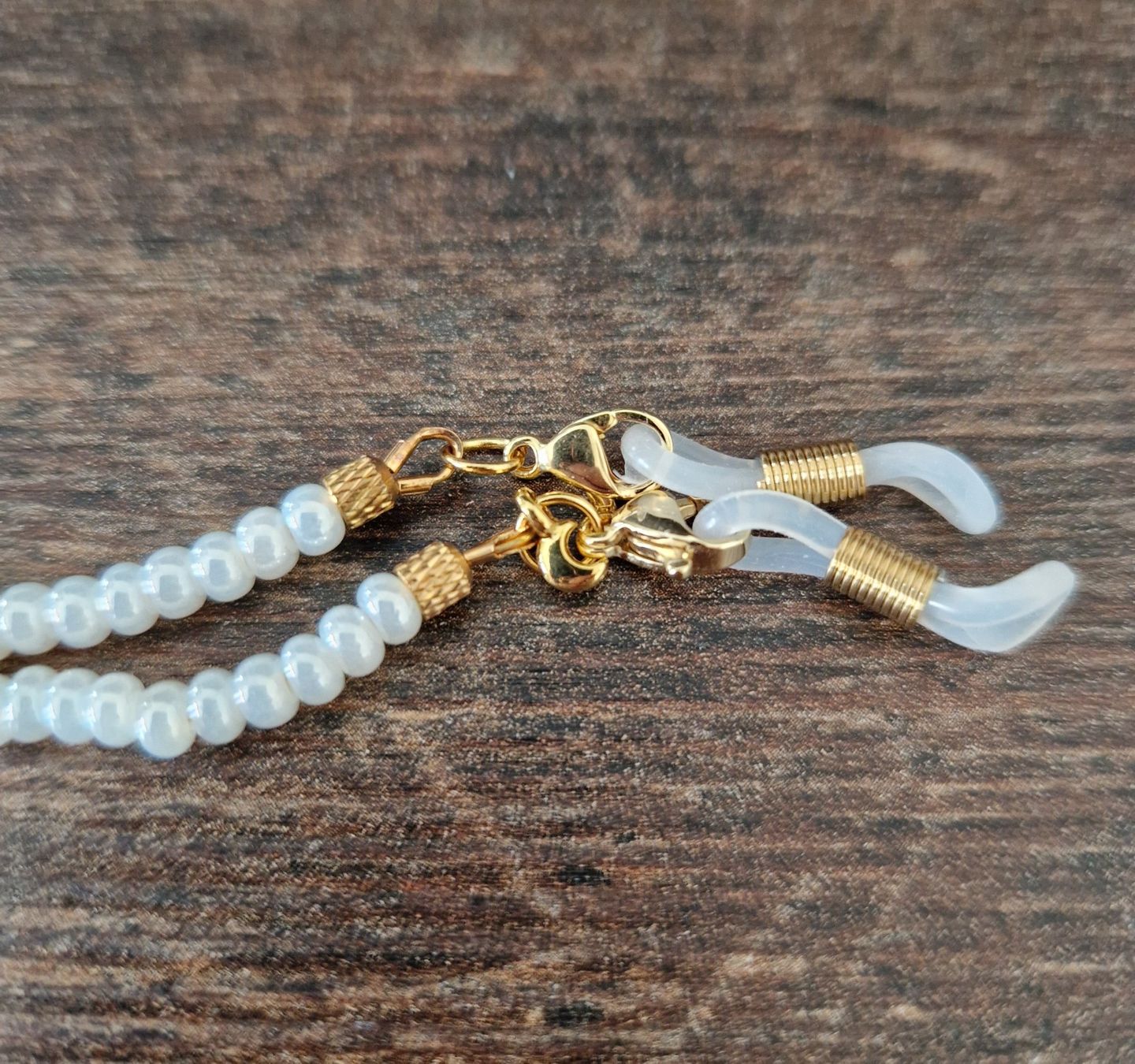 Catenine: Brillenband / Brillenkette perlweiss – Nuovo (secondo la descrizione) da Bern venduto da Somatom_ 1