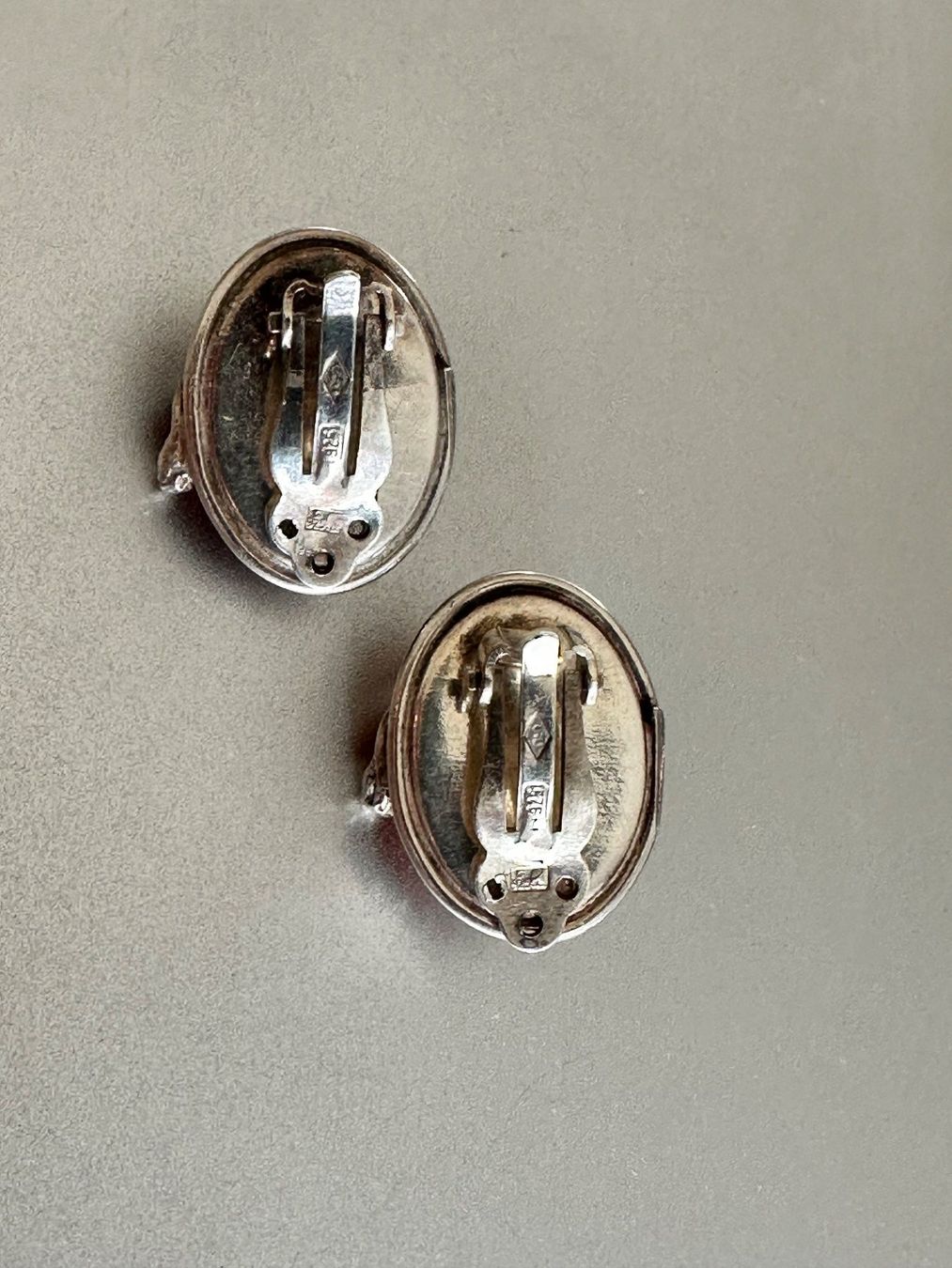 Orecchini pendenti & Orecchini a lobo: Vintage 925er Silber Ohrringe mit Bernstein – Usato da Onex venduto da Antiqueshow 1