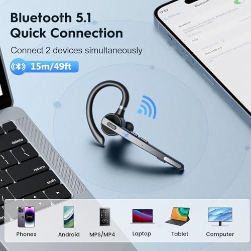Casques audio: Bee Bluetooth Headset V5.1 Wireless Freisprech 72h Spielzeit – Neuf avec emballage d'origine à Hundwil par pak_b5sl 5