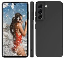 Für Galaxy S21 FE Liquid Silicone Case Hülle Cover black