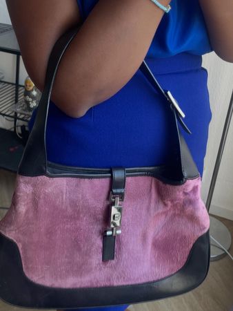 GUCCI X TOM FORD Pink Velvet Jackie Bag