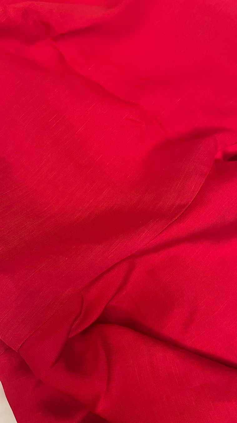 Twinset Vestiti: Twinset red linen dress with satin bottom – Nuovo (secondo la descrizione) da Tannay venduto da EllaSF 6