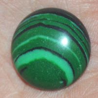 Cabochon X-81 – Malachit – Rund 18mm – 1 Stück