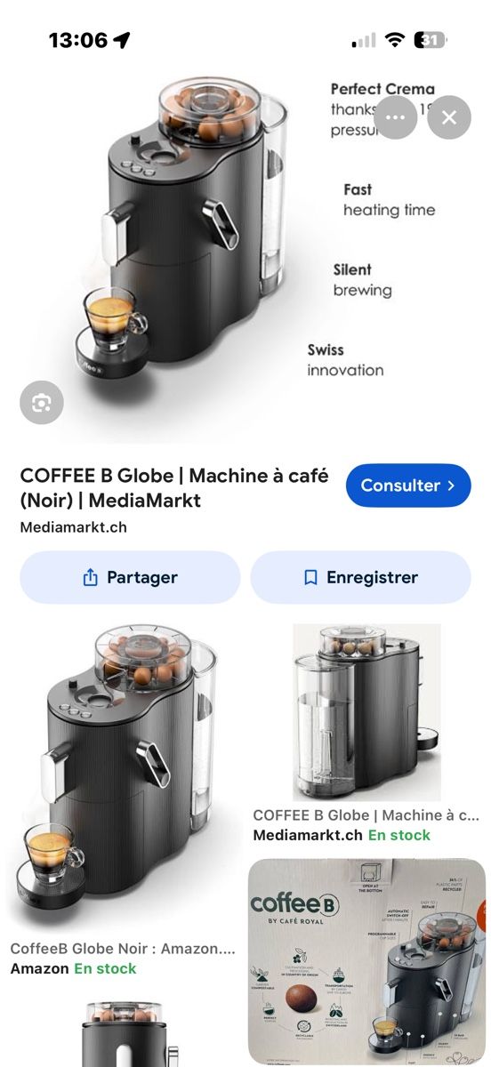 Coffee B Machines à café & Machines à expresso: Machine à café à vendre – Neuf avec emballage d'origine à Renens VD par psf_lqt2