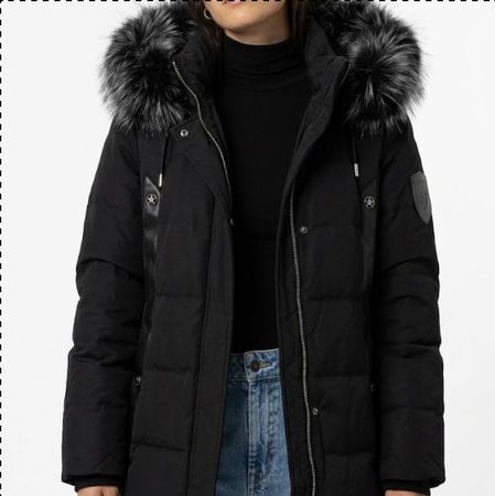schwarze Daunen-Winterjacke unisex, gr. L
