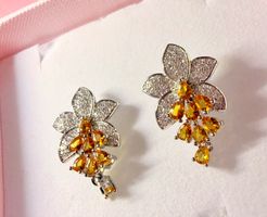 Boucles d’oreilles Fleur Ambrée