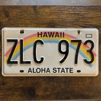 🇺🇸 U.S. Autoschild, Hawaii ZLC 973 - ORIGINAL