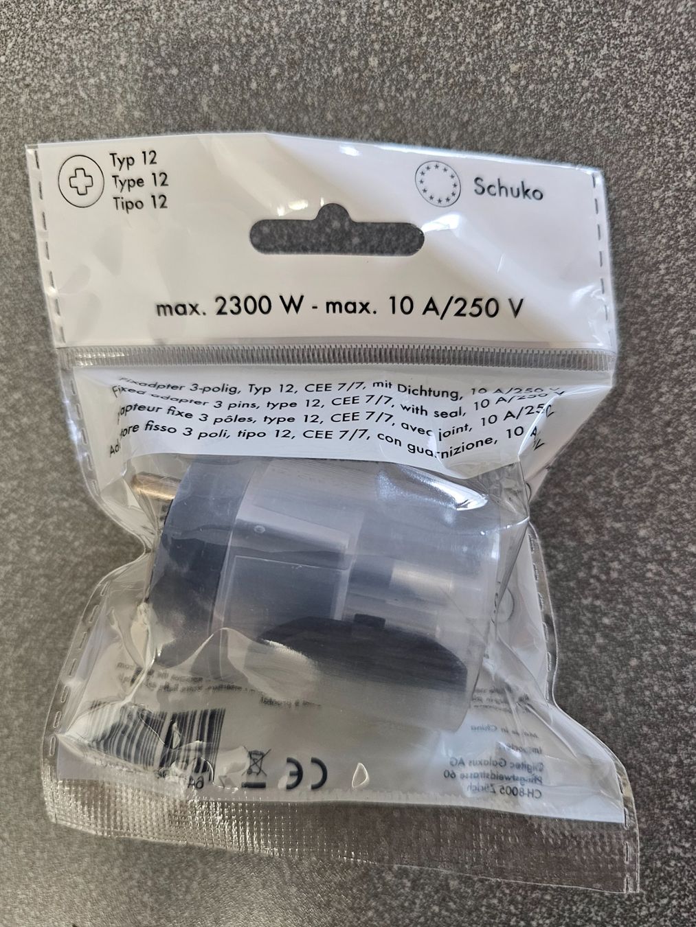 Unità & Adattatore: Schuko Adapter DE auf CH NEU OVP – Nuovo e nell'imballaggio originale da Adligenswil venduto da xtfnut