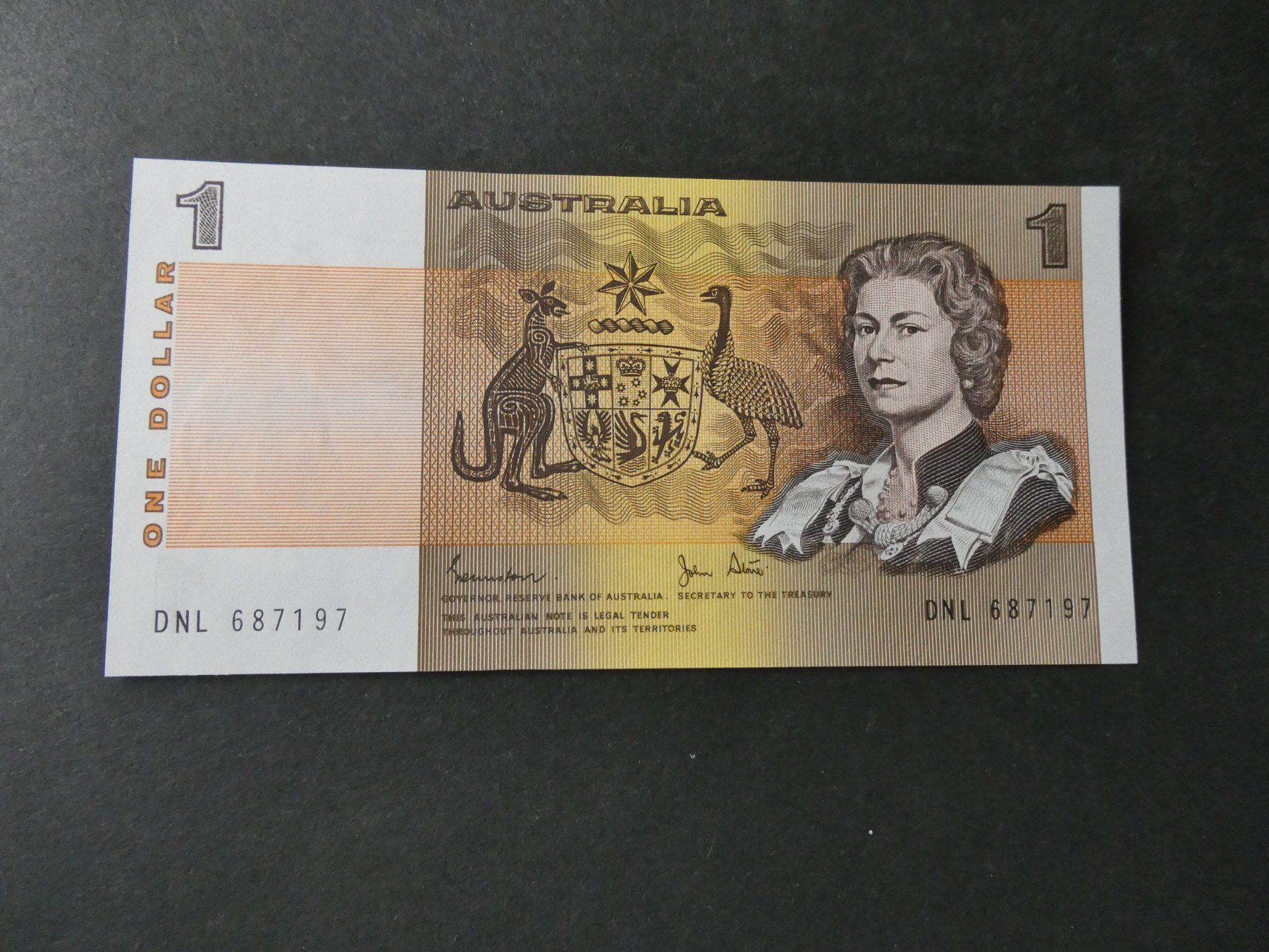 Banknoten: Australien, 1 Dollar   ungefaltet – Gebraucht aus Hinterforst von Rohusri