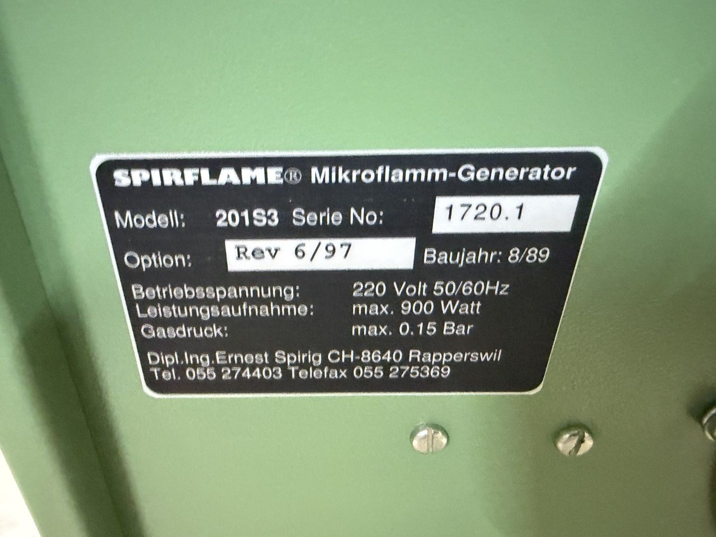 Altri macchinari per industria metallurgica: SPIRFLAME Mikroflamm Generator – Usato da Zuchwil venduto da dragosmd-maschinen 4