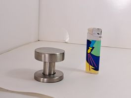 1 Tür Knopf auf Rosette, Edelstahl matt (LOT195#TBS1)