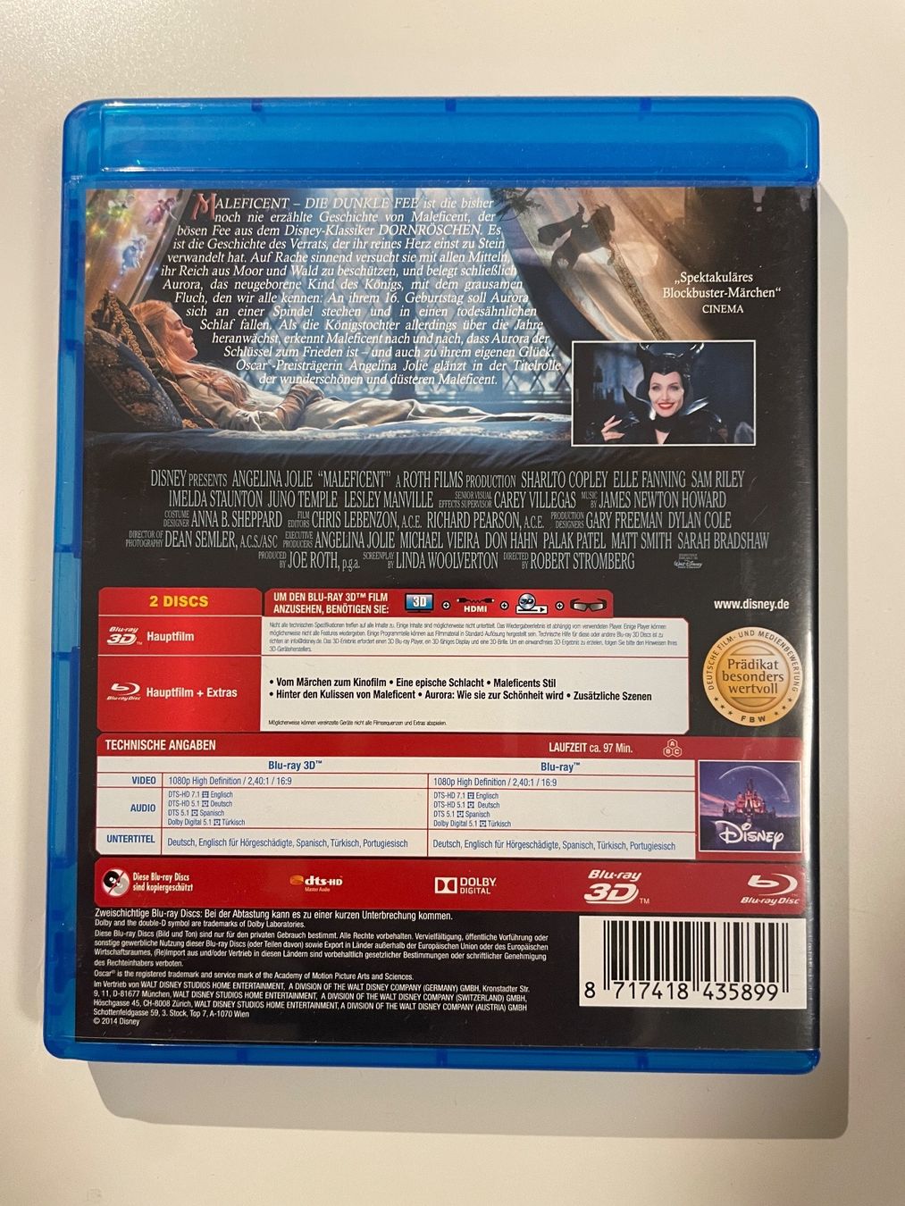 Tutti i DVDs: +++3d Bluray Maleficent - Die Dunkle Fee +++ – Usato da Walliswil-Nbipp venduto da Trustable2006 1