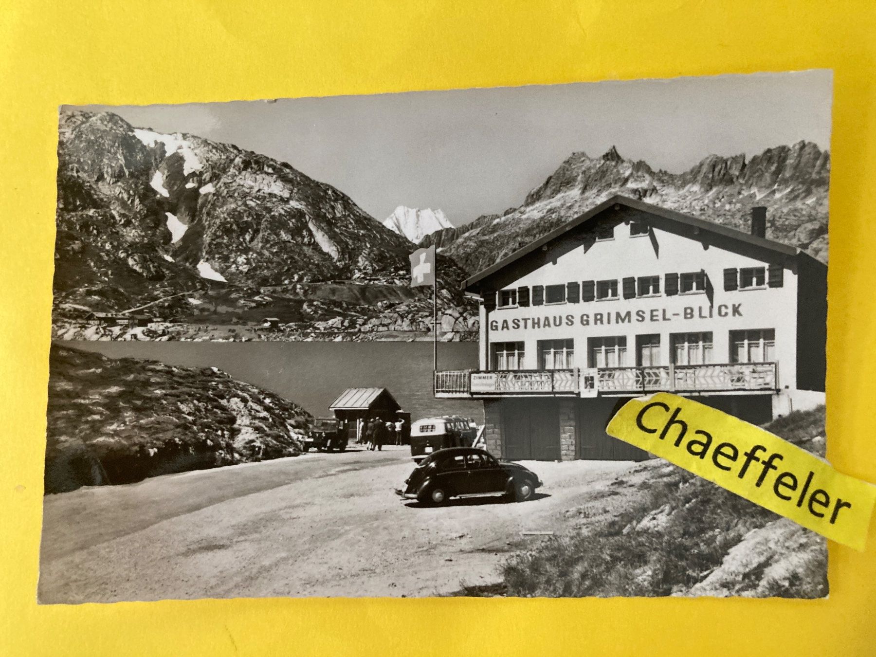 Ansichtskarten: Gasthaus Grimsel-Blick, Grimsel-Passhöhe – Gebraucht aus Zürich von Chaeffeler