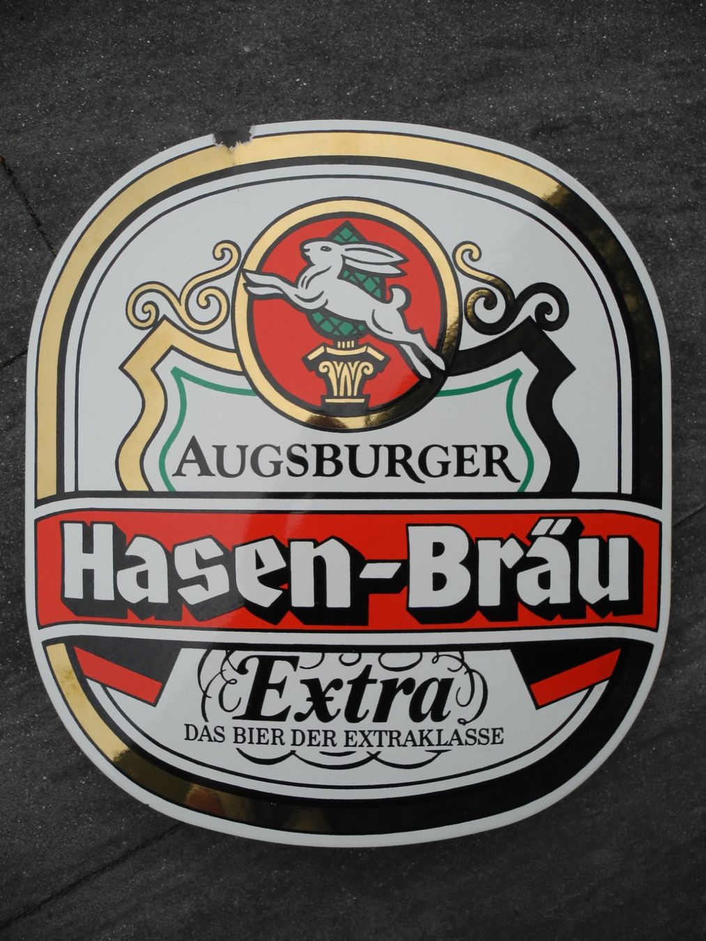 Ecriteaux: AUGSBURGER HASEN BRÄU EMAILSCHILD – D'occasion à Reinach AG par Huckleberrysix 4
