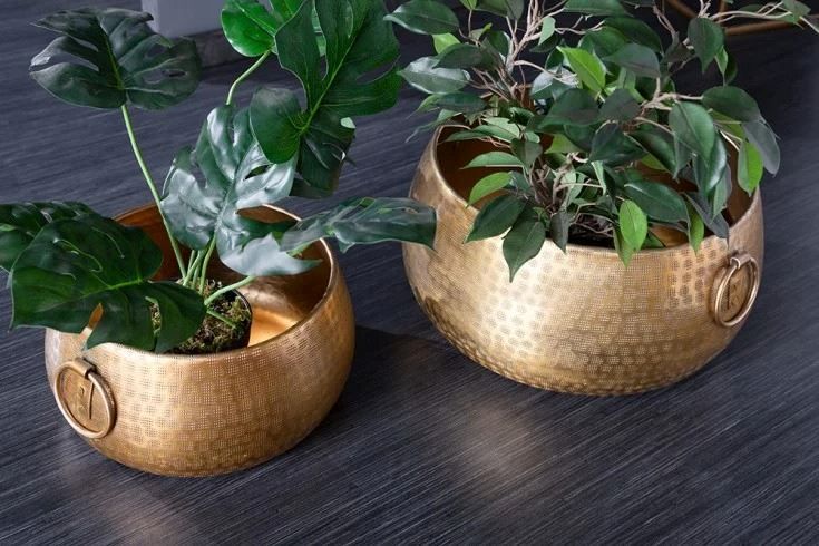 Ciotole: Handgefertigte Schalen 2er Set gold – Nuovo e nell'imballaggio originale da Winterthur venduto da aredo 2