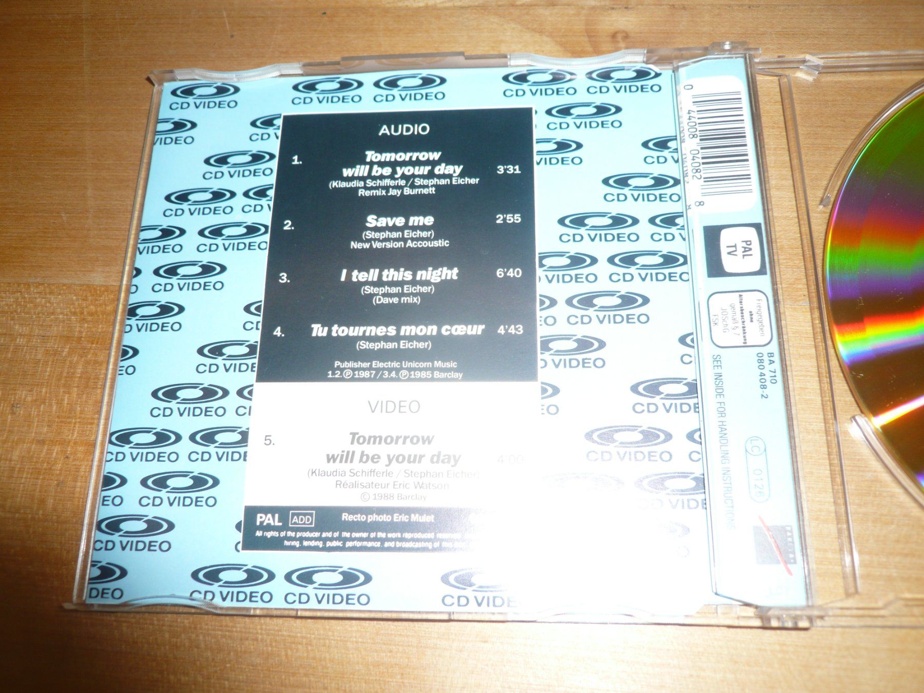 CDs: Stephan Eicher – Tomorrow Will Be Your Day - CDV, 5", PAL – Neuf avec emballage d'origine à Zofingen par mooni89 1