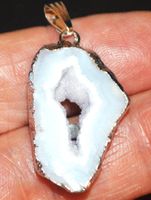 Anhänger L-8275 – Druzy Achat ca.31x19mm