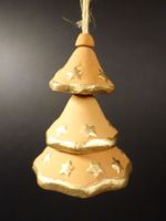 Tannenbaum Glöcklein/Glocke aus Terrakotta/Weihnachtsbaum