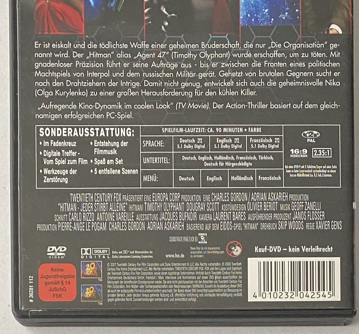 Tutti i DVDs: Hitman, Jeder stirbt alleine – Usato da Flums venduto da Asquillo 2