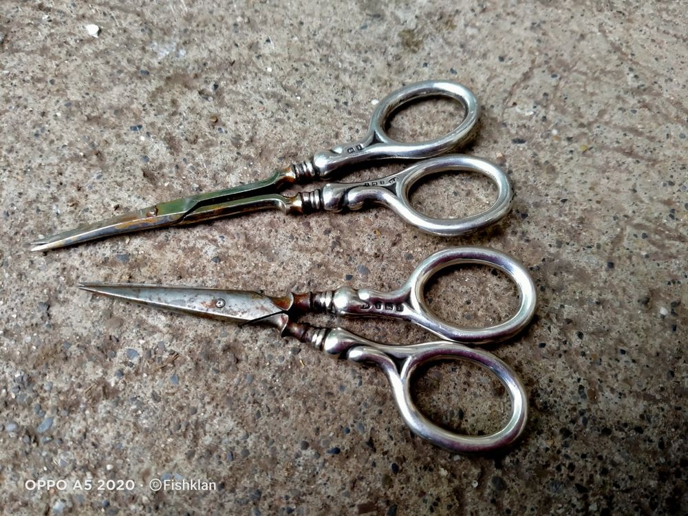 2 antike Scheren mit Silber Sterling um 1900 / Räumung (Gebraucht) in ...