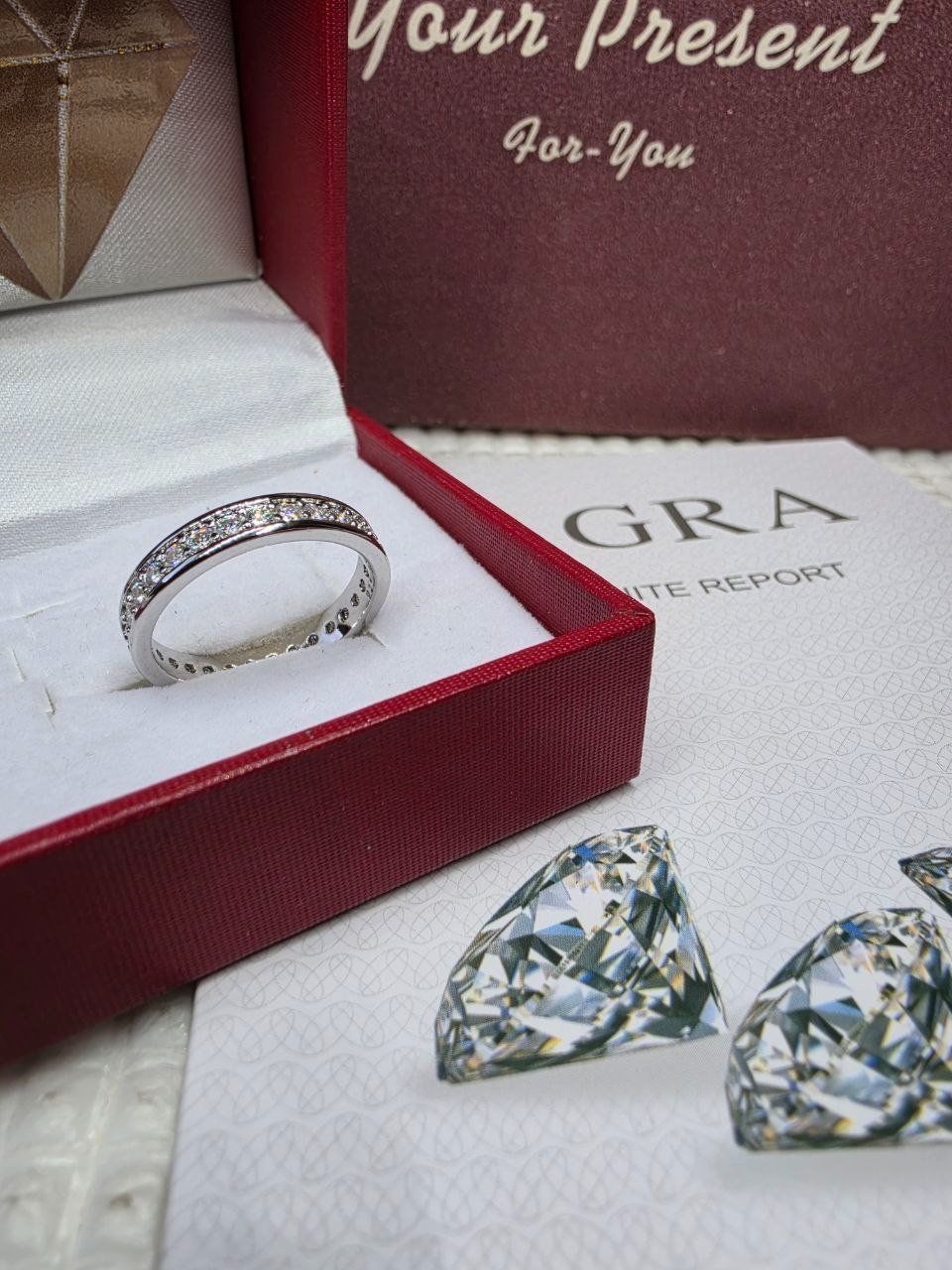 Anelli: Bague argent avec diamants de moissanite certifiés GRA – Nuovo e nell'imballaggio originale da Reconvilier venduto da Tsma67 5
