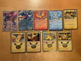 Pokemon Karten 30th Anniversary Celebrations (inkl Pikachus)
