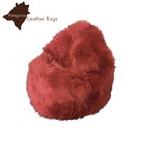 Lammfell Sitzsack Red