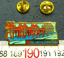 FELDSCHLÖSSCHEN BIER SECHSSPÄNNER 2NÄGEL-PIN GOLDIG