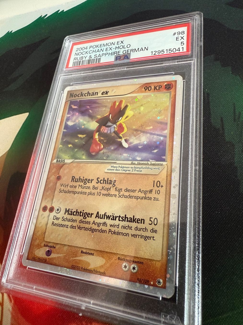 Pokémon Sammelbilder & Trading cards: Nockchan EX Holo #RS98 - 2004 Ruby Sapphire Deutsch (PSA 5) – Gebraucht aus Uster von bacsev 1