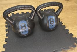 Paar 8kg Vinyl/Kunststoff Kettlebells
