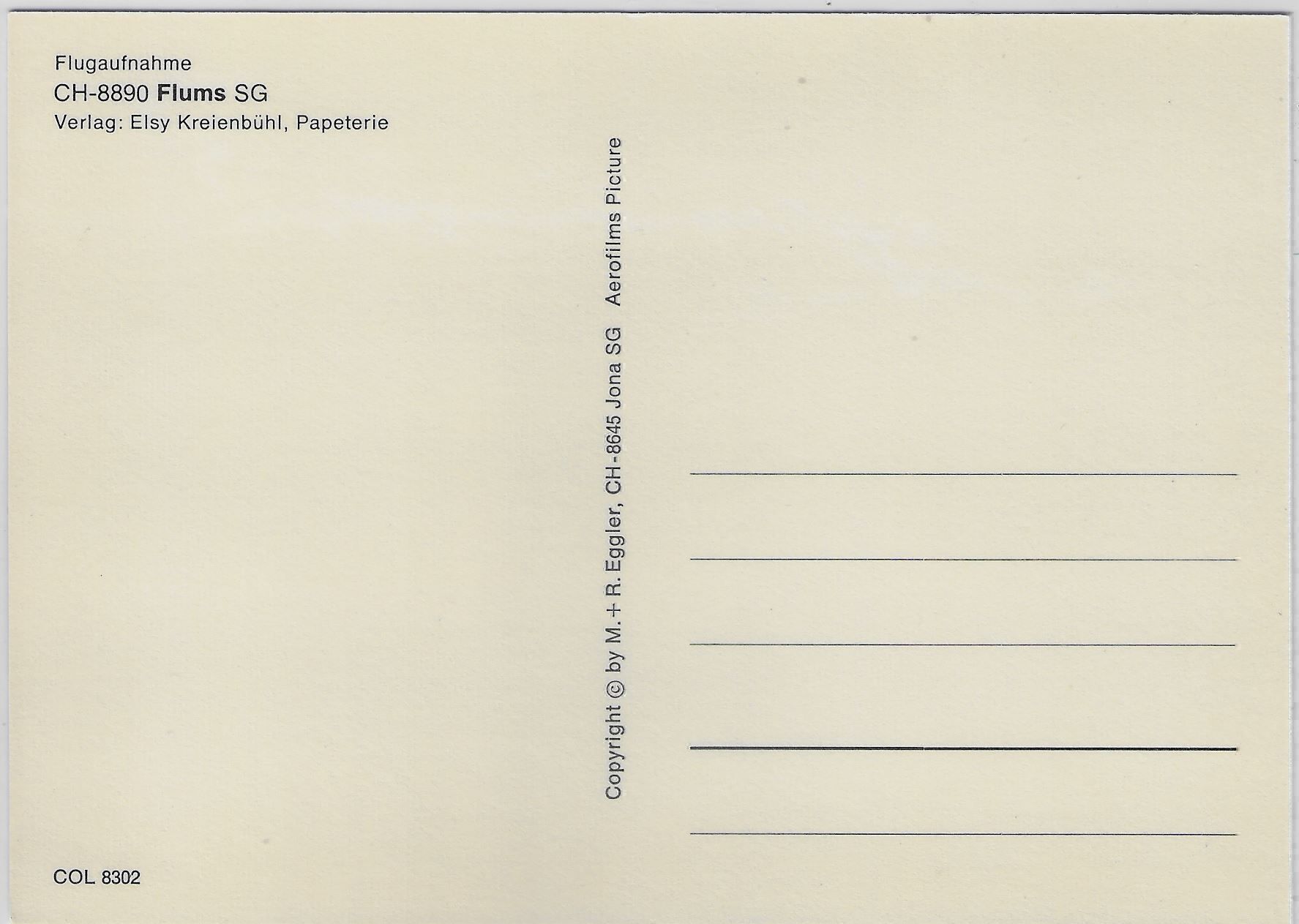 Cartoline postali: Flugaufnahme Flums SG – Antico da Ettingen venduto da Kartenplanet 1