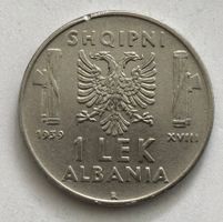 Münze Albanien 1 Lek 1939