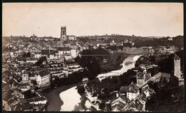 Fotografie Fribourg, Stadtansicht mit Bl