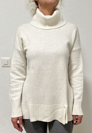 Weisser Massimo Dutti Rollkragenpullover Gr S 