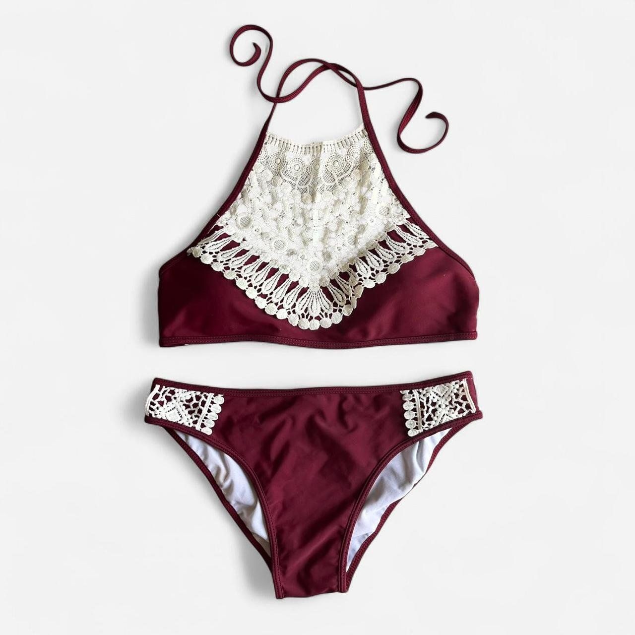 Badekleider & Bikinis: Bikini Set Bordeaux gehäkelt – Gebraucht aus Sion von mol_9tmp