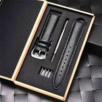 Bracelet de montre en cuir de veau souple 20 mm  unisex kit