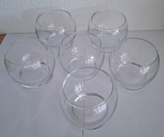 6 Wackel-Trinkgläser - Design von ca. 2000