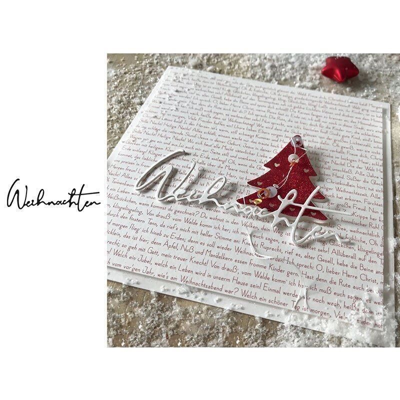 Sciablone: WEIHNACHTEN SCHRIFTZUG  STANZSCHABLONE – Nuovo e nell'imballaggio originale da Affoltern am Albis venduto da scrapbooking
