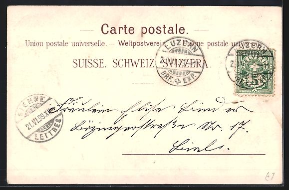 Cartoline postali: Litho Luzern, Hotel Schweizerhof mit Sal – Usato da Berlin venduto da bartko-reher 1