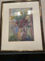 Aquarell Blumenstillleben, gerahmt